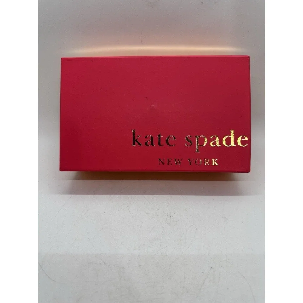Kate Spade Carlisle Street Lacey Polka Dot Patent Leather Wallet Black White